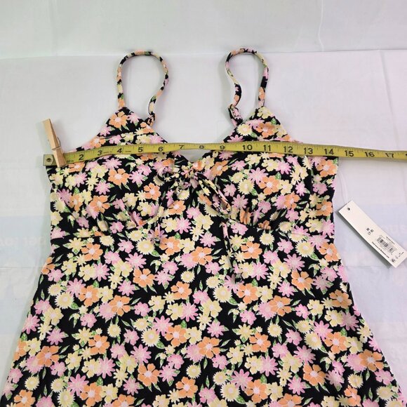 No Boundaries Adjustable Spaghetti Strap Floral Print Dress  - Size Medium NWT - Picture 8 of 15